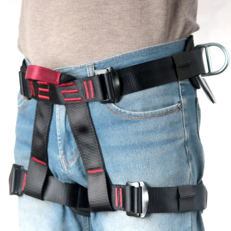 Camping Safety Belt 25KN Outdoor Rock Climbing Outdoor Expand Training Half Body Harness Protective