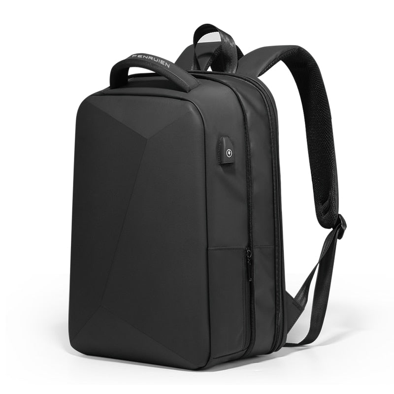 Rowe Laptop Backpack Business Men USB Charging Anti-theft Waterproof Black