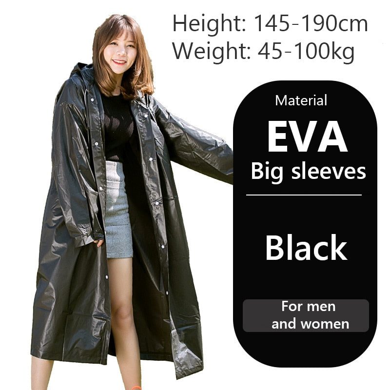 Women Men Impermeable Thickened Waterproof Raincoat Tourism Outdoor Hiking Rain Poncho