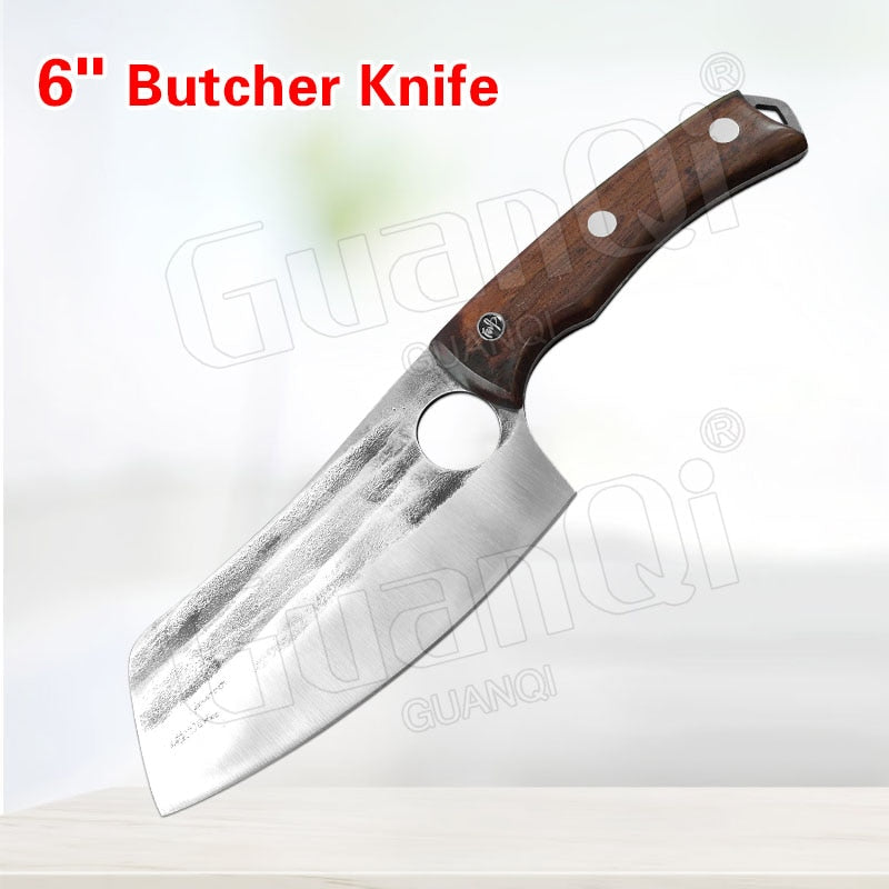 Fish Filleting Knife Stainless Steel Boning Handmade Kitchen Meat Cleaver Camping Cutter Chef Knives