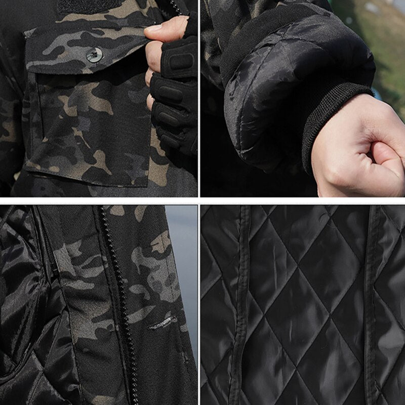 Winter Jacket Warm Hooded Coats Waterproof Men Military Clothing Tactical Hunting Clothes