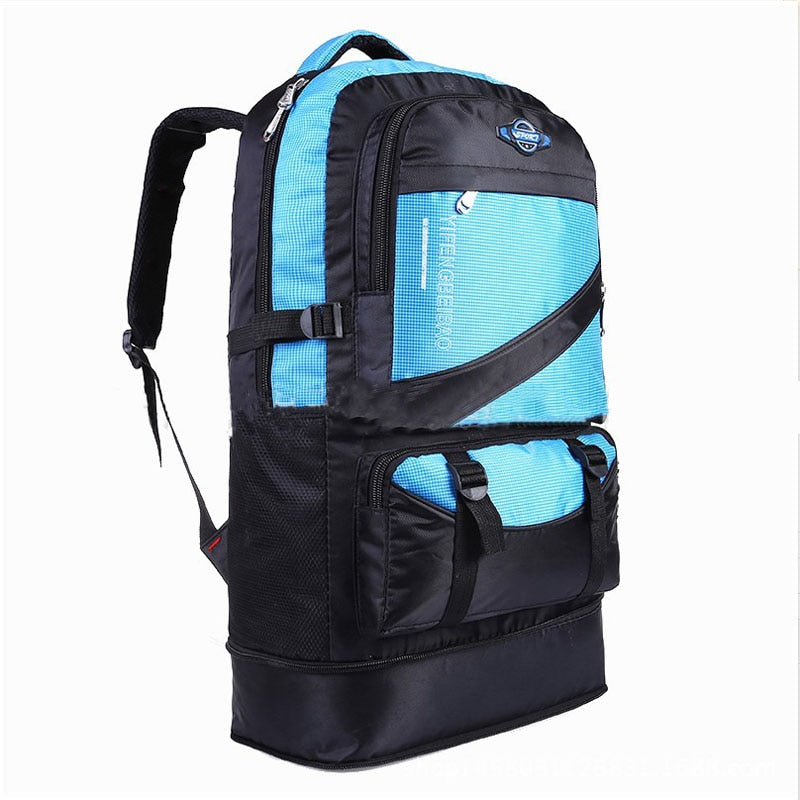 60L Waterproof Men Nylon Backpack Travel Pack Sports Pack Outdoor Mountaineering Hiking Climbing