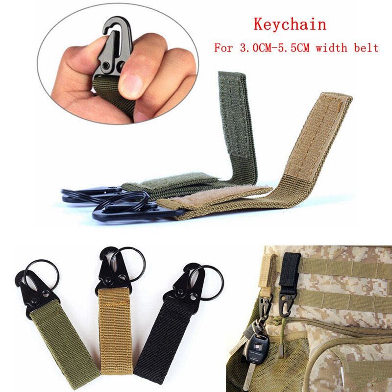 Outdoor Tactical Keychain Tool Camping Equipment Backpack Hook Buckle Survival Safe Tool