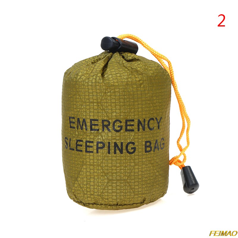 Outdoor Portable Drawstring Bag Emergency Survival Blanket With Whistle Storage Bag PE