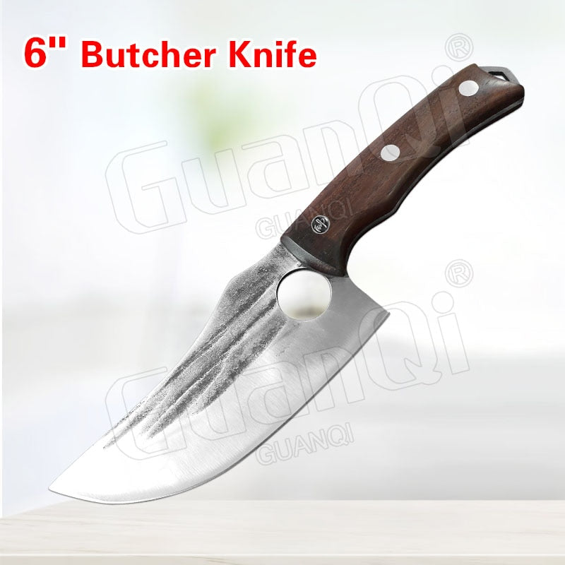 Fish Filleting Knife Stainless Steel Boning Handmade Kitchen Meat Cleaver Camping Cutter Chef Knives