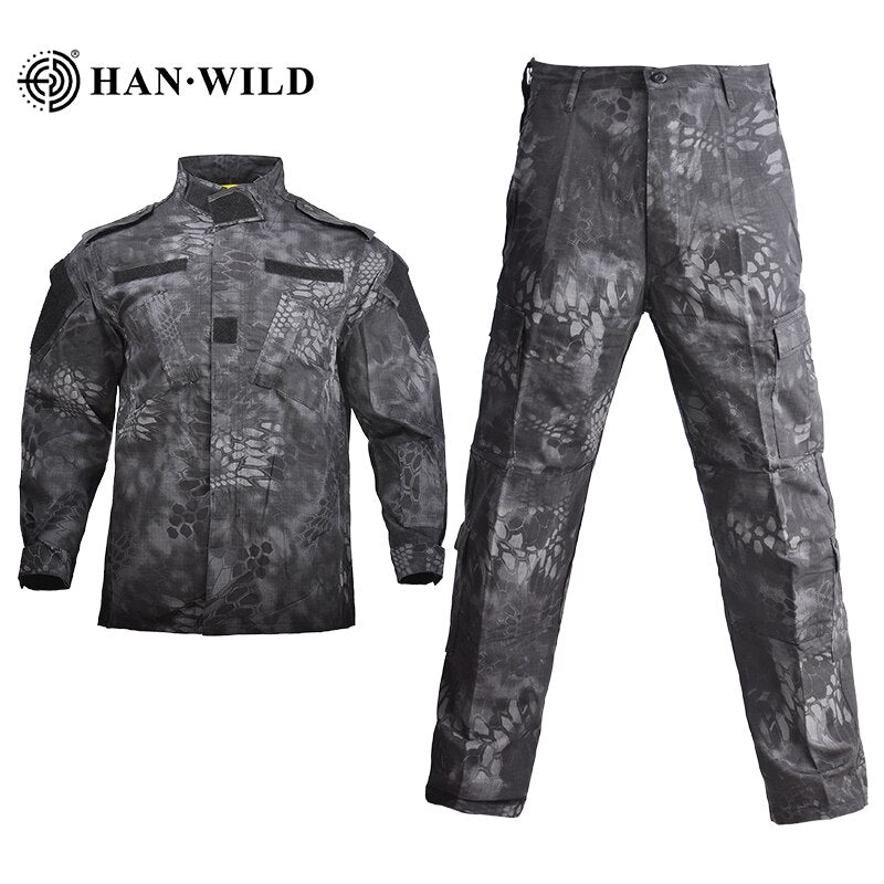 Military Uniform Tactical Airsoft Paintball Hunting Suit Men Clothing Outfit Combat Camouflage