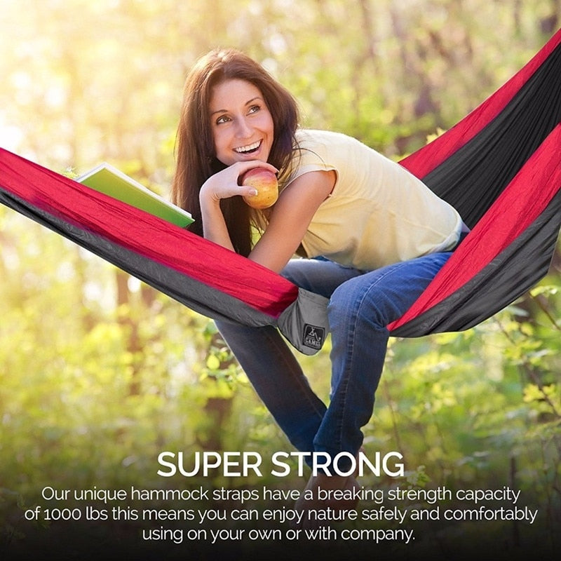 Color Matching Hammock Outdoor Camping Ultra Light Portable Hammock for Double Person Swing