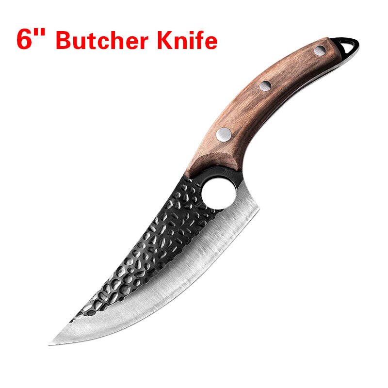 5CR15 Damascus Kitchen Hunting Knife Stainless Steel Boning Meat Cleaver Outdoor