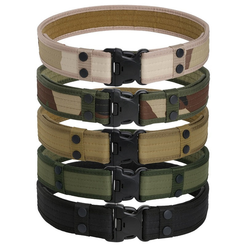 2022 New Army Style Combat Belts Quick Release Tactical Fashion Men Canvas Waistband