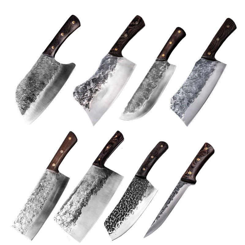 5CR15 Handmade Chopping Cleaver Butcher Knife High Carbon Steel Kitchen Chef Sets Forged