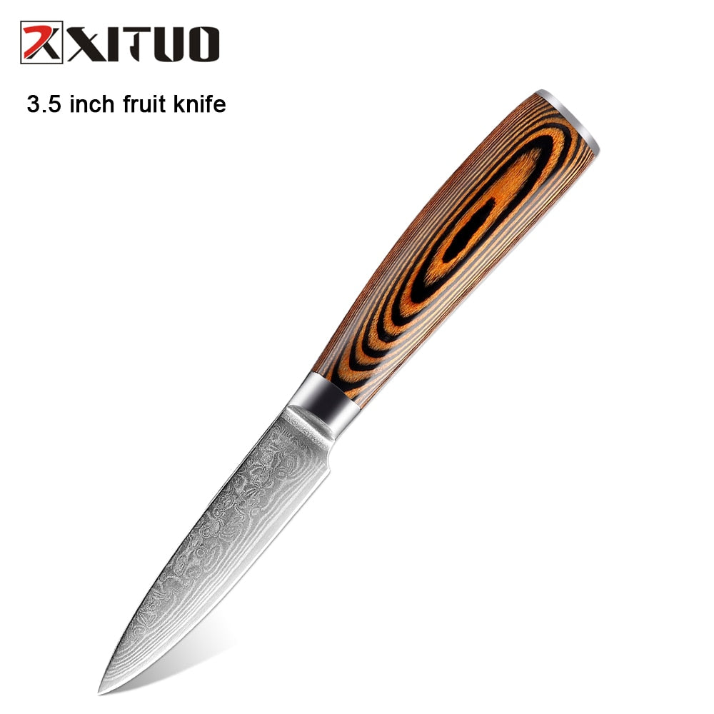 XITUO 1-4pcs kitchen knives set Japanese Damascus steel kitchen knife VG10 chef boning