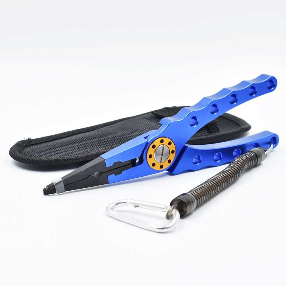 Fishing Pliers Aluminum Alloy scissors Hook Remover Tools Line Cutter Multifunctional Knot