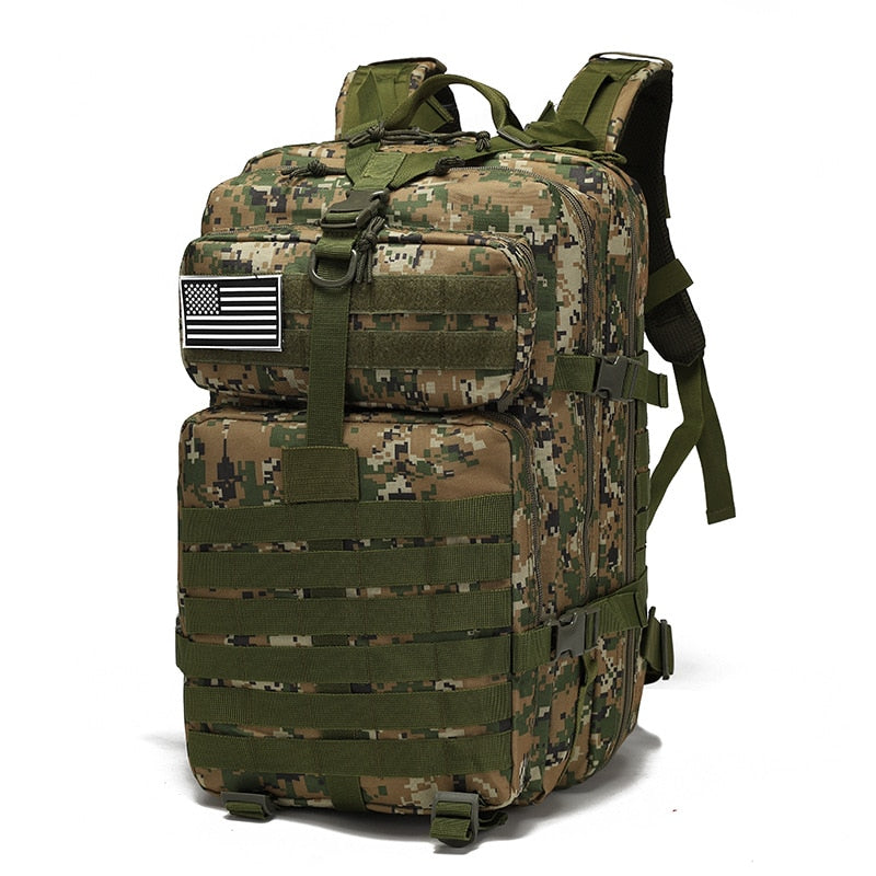 50L Tactical Military Backpack Camping Trekking Fishing Bag Waterproof Rucksacks Men Large