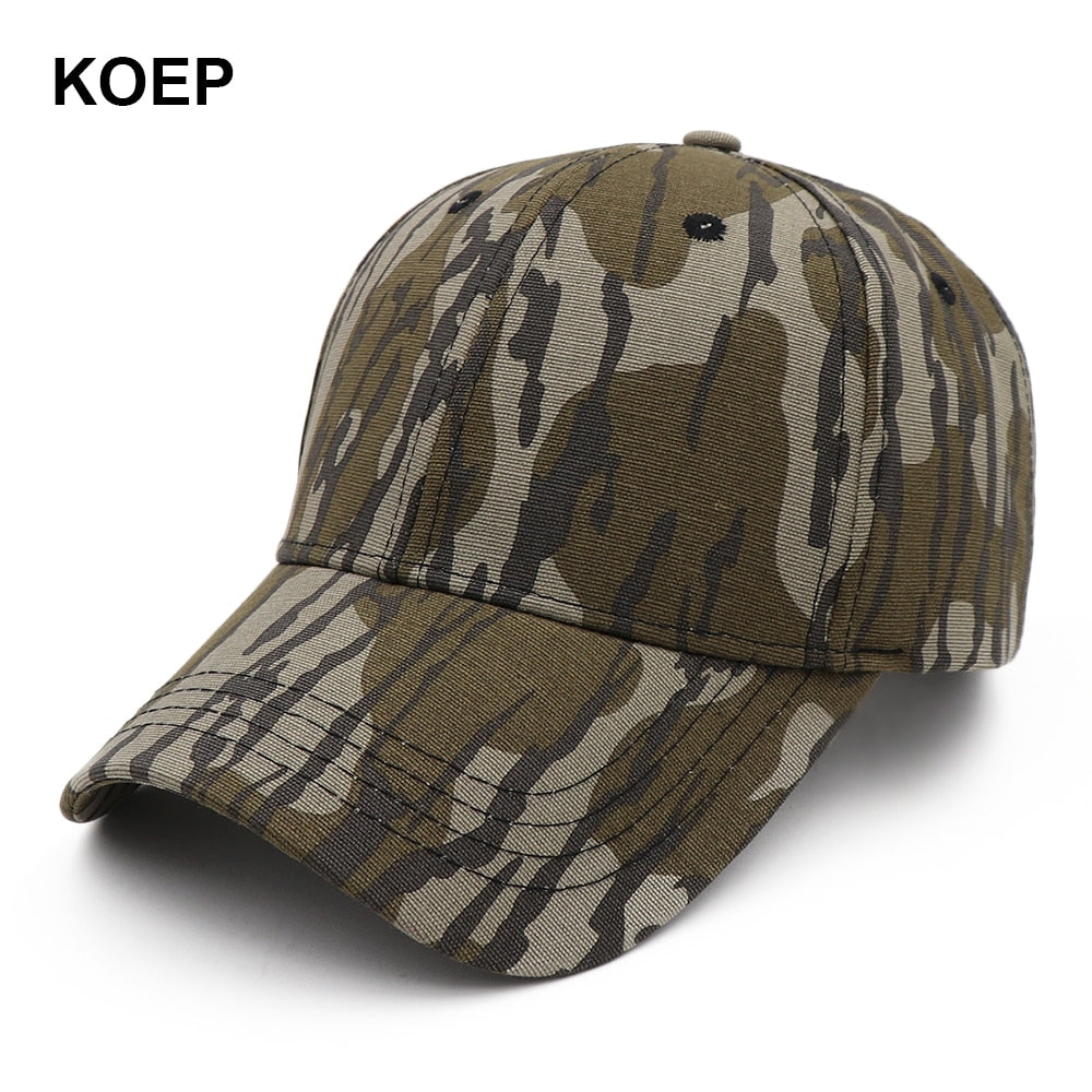 KOEP New Camo Baseball Cap Fishing Men Outdoor Hunting Camouflage Jungle Hat Airsoft Tactical