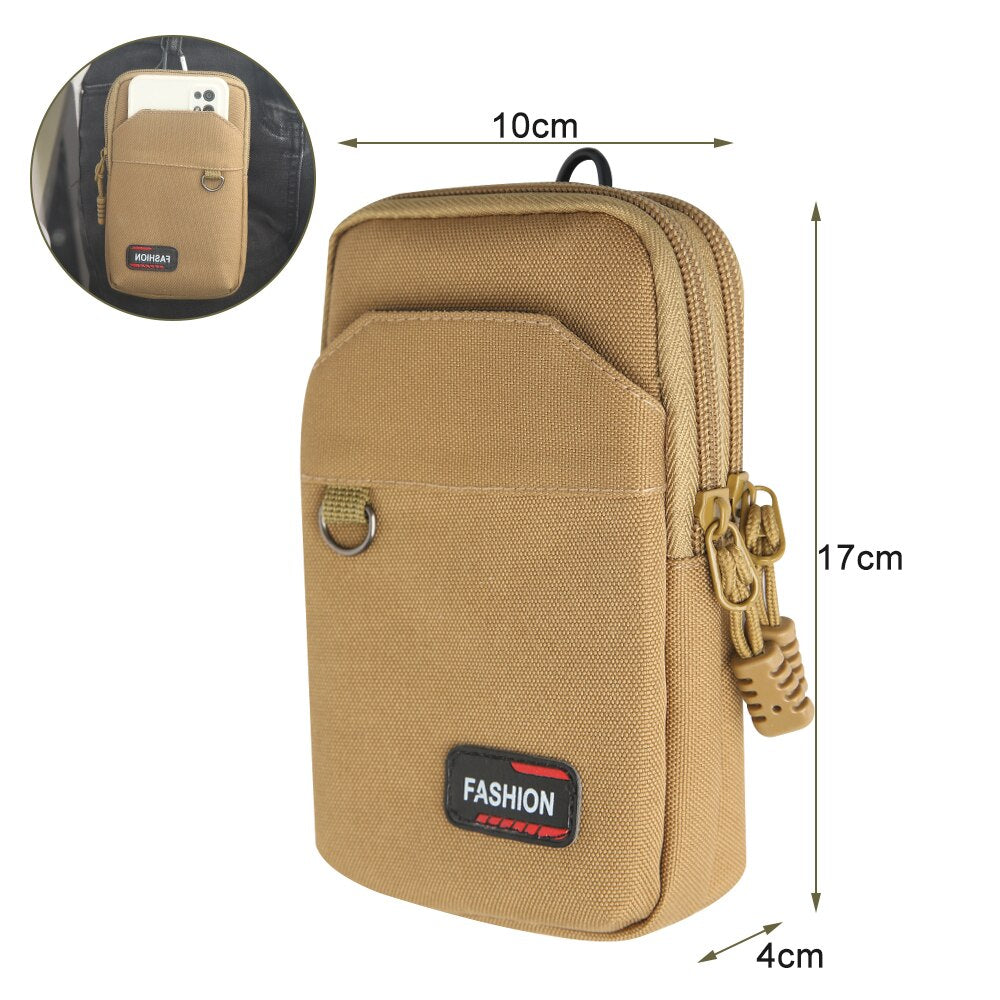 Nylon Tactical Bag Outdoor Molle Military Waist Cycling Men Phone Pouch Camping Hunting