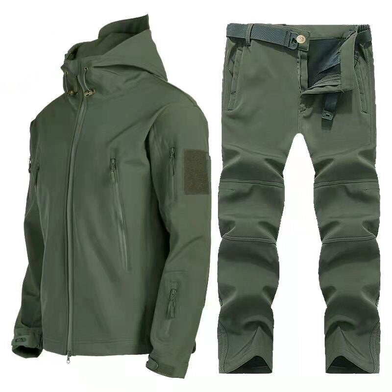 Tactical Military Shark Skin Soft Shell Jacket Set Men Winter Warm Waterproof Windproof