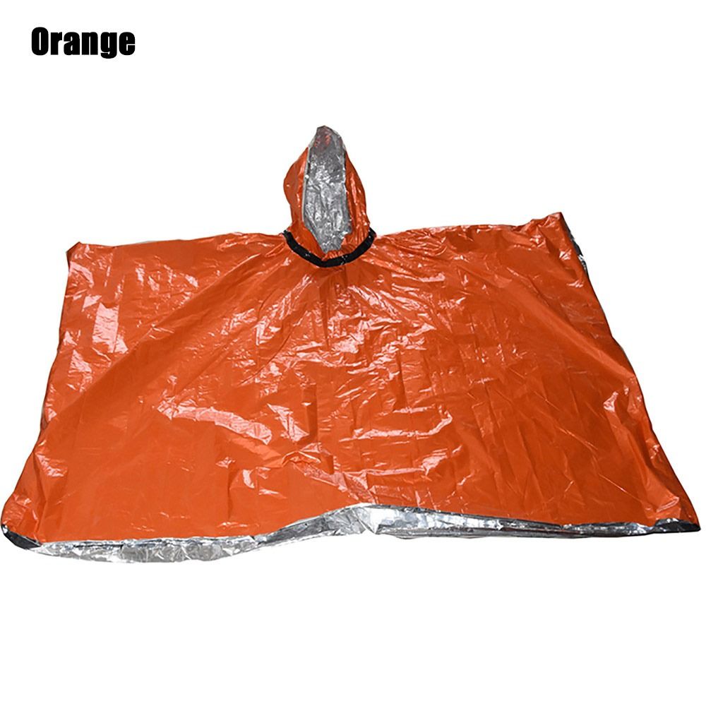 4 Colors Outdoor Camping Equipment Aluminum Film Rainwear Blankets Survival Raincoat