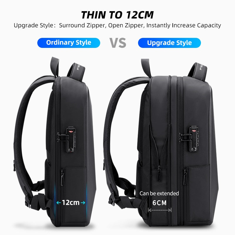 Fenruien Brand Laptop Backpack Anti-theft Waterproof School Backpacks USB Charging