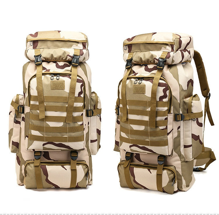 Outdoor Camouflage Men's Backpack, Large Space Waterproof Outdoor Military Backpack