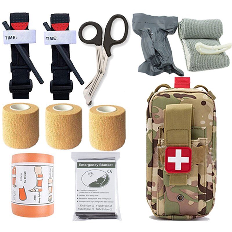 Tactical Survival First Aid Kit Molle Outdoor Gear Emergency Kits Trauma Bag Camping