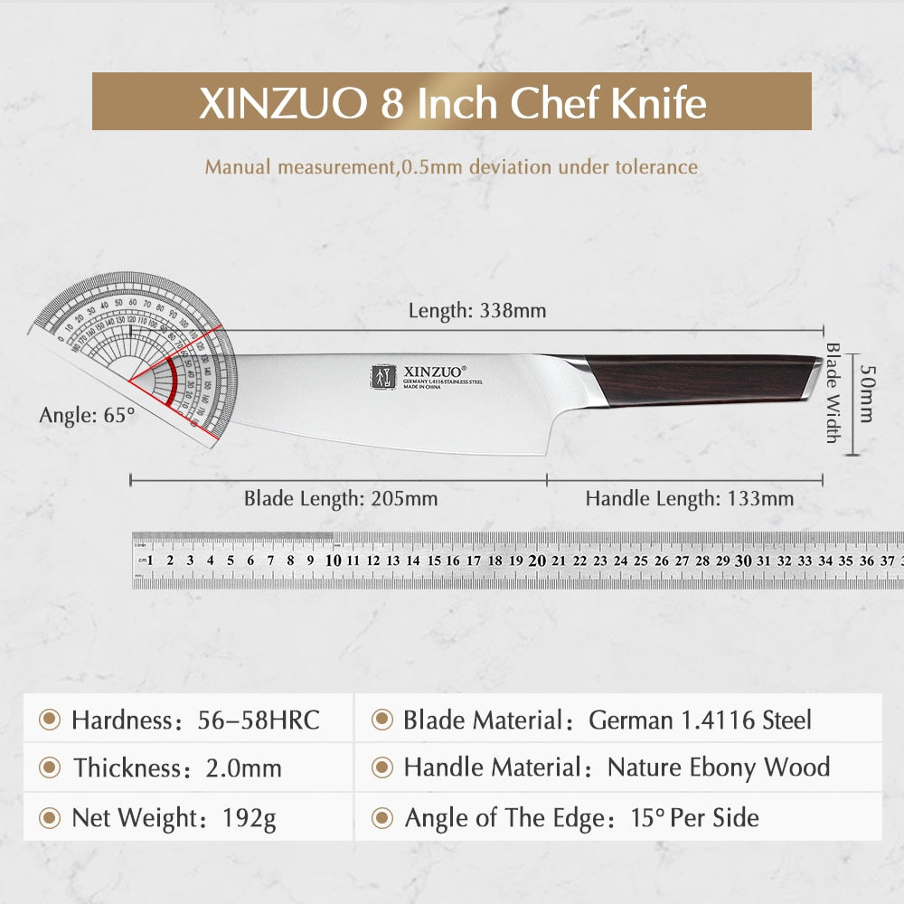 DIN 1.4116 Stainless Steel Germany Kitchen Knives Cutting Peeler Vegetable Knife Ebony Handle