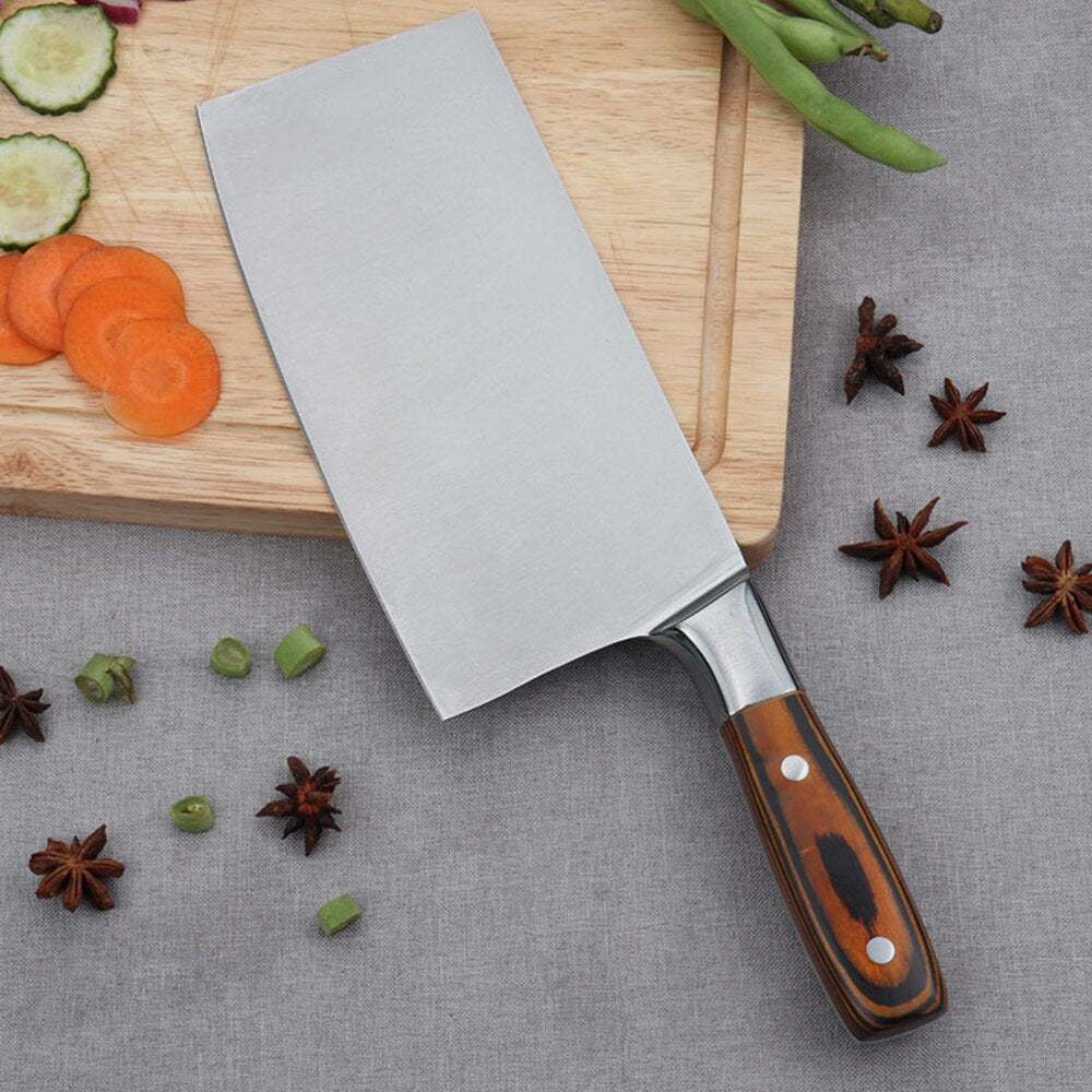 Slicing Cleaver 4Cr13 Super Sharp Blade Kitchen Chef Knives Chinese Forged Knife Multifunction