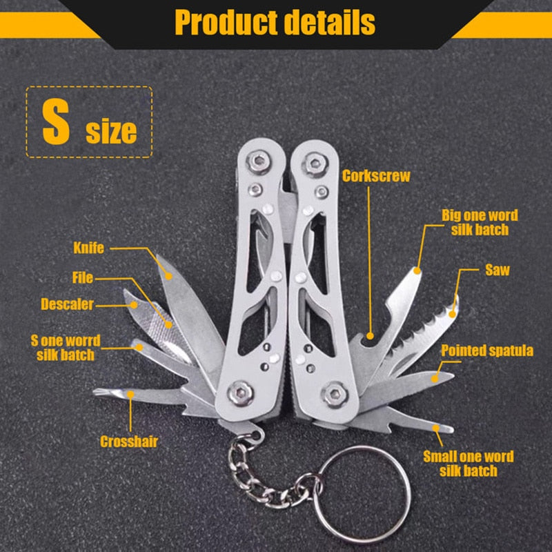 Knife Pliers Folding Mini Portable Fold Outdoor Tactical Hunting Survival Rescue Multipurpose