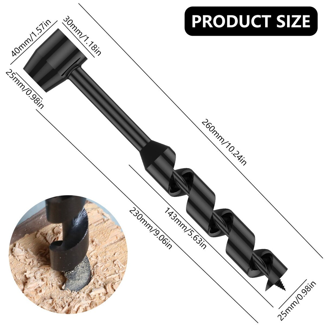 1PcsBushcraft Hand Drill Carbon Steel Manual Auger Portable Manual Survival Bit