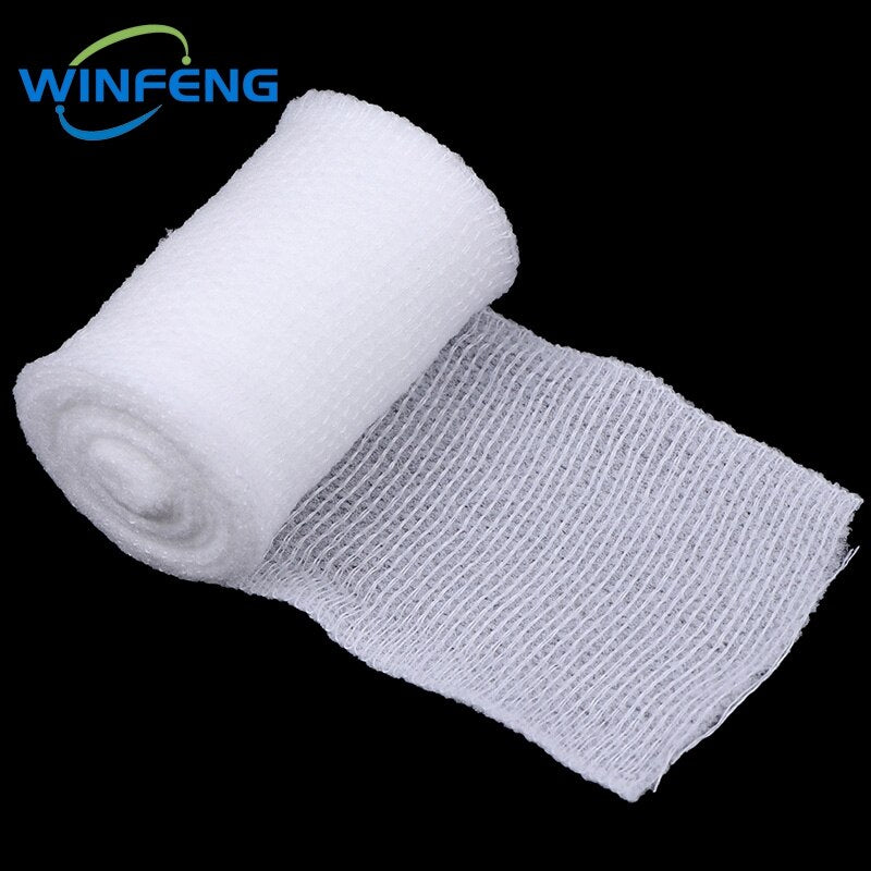 10Pcs Emergency First Aid PBT Elastic Bandages Breathable Cotton Wound Care Dressing