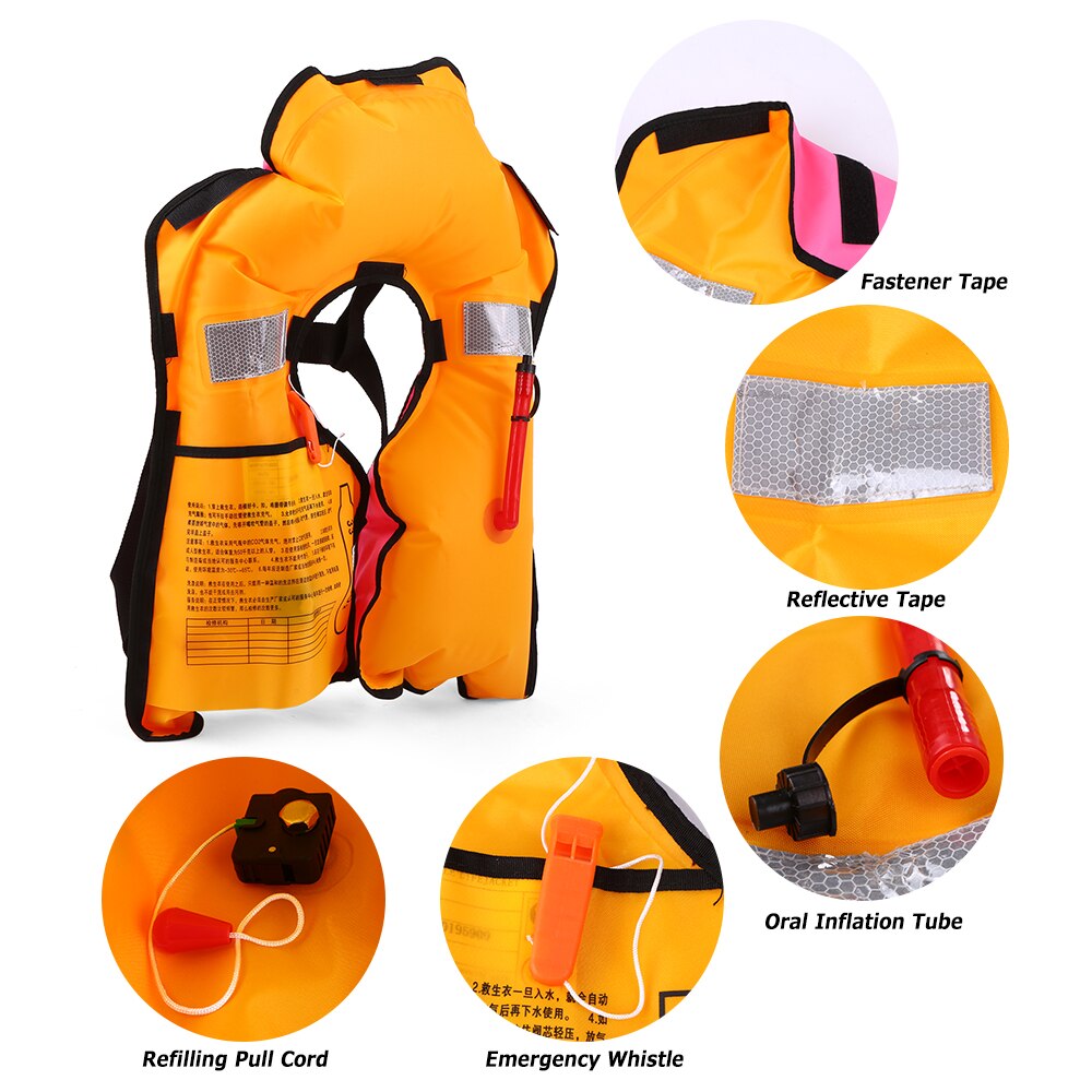 2023 Professional Life Jacket Swiming Fishing Life Vest Manual Inflatable Adult Swimwear