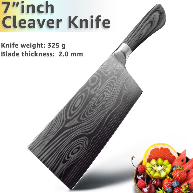 Kitchen Knife 5 7 8 inches stainless steel chef knives Meat Cleaver Santoku utility Cooking Set