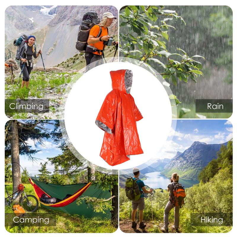 Water Proof Raincoat Aluminum Film Disposable Poncho Cold Insulation Rainwear Equipment