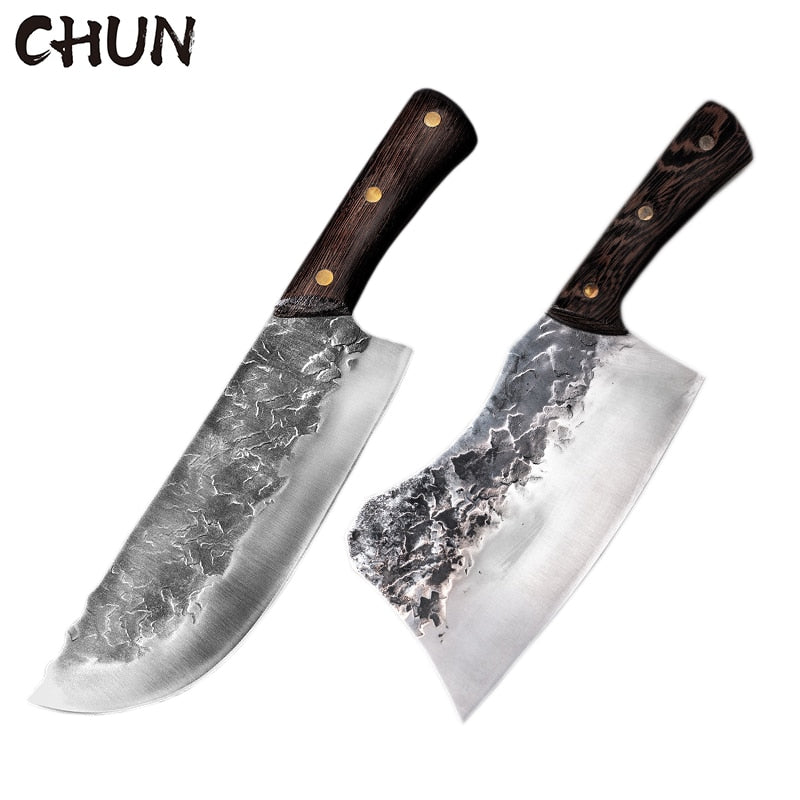 5CR15 Handmade Chopping Cleaver Butcher Knife High Carbon Steel Kitchen Chef Sets Forged