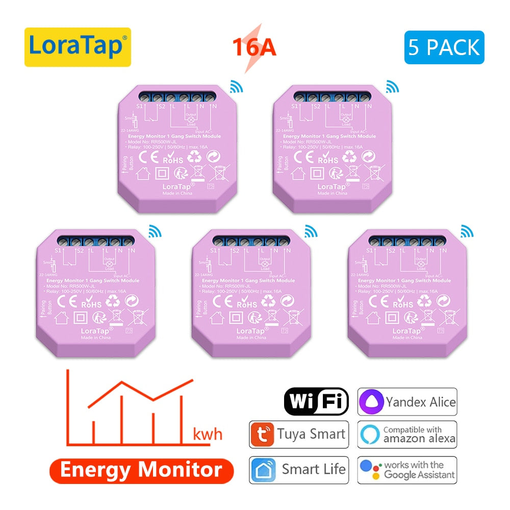 LoraTap Tuya Smart Life Wifi Switch Relay Breaker Module Automation Lighting Google Home Alexa Echo