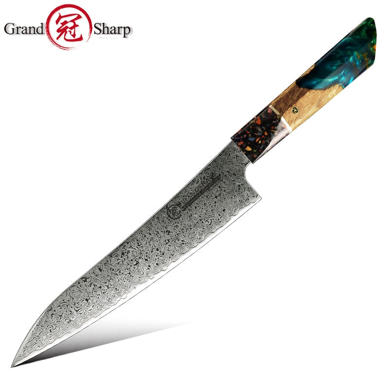 Chef's Knife 67 Layers AUS-10 Japanese Damascus Kitchen Stainless Steel Tool Gyuto Knives Gift