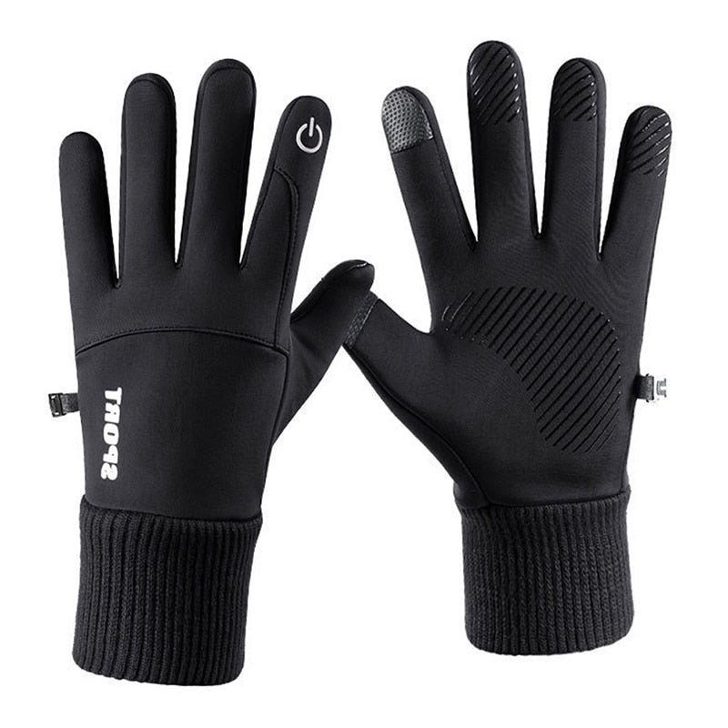 Outdoor Winter Gloves Waterproof Moto Thermal Fleece Lined Resistant Touch Screen Non-slip