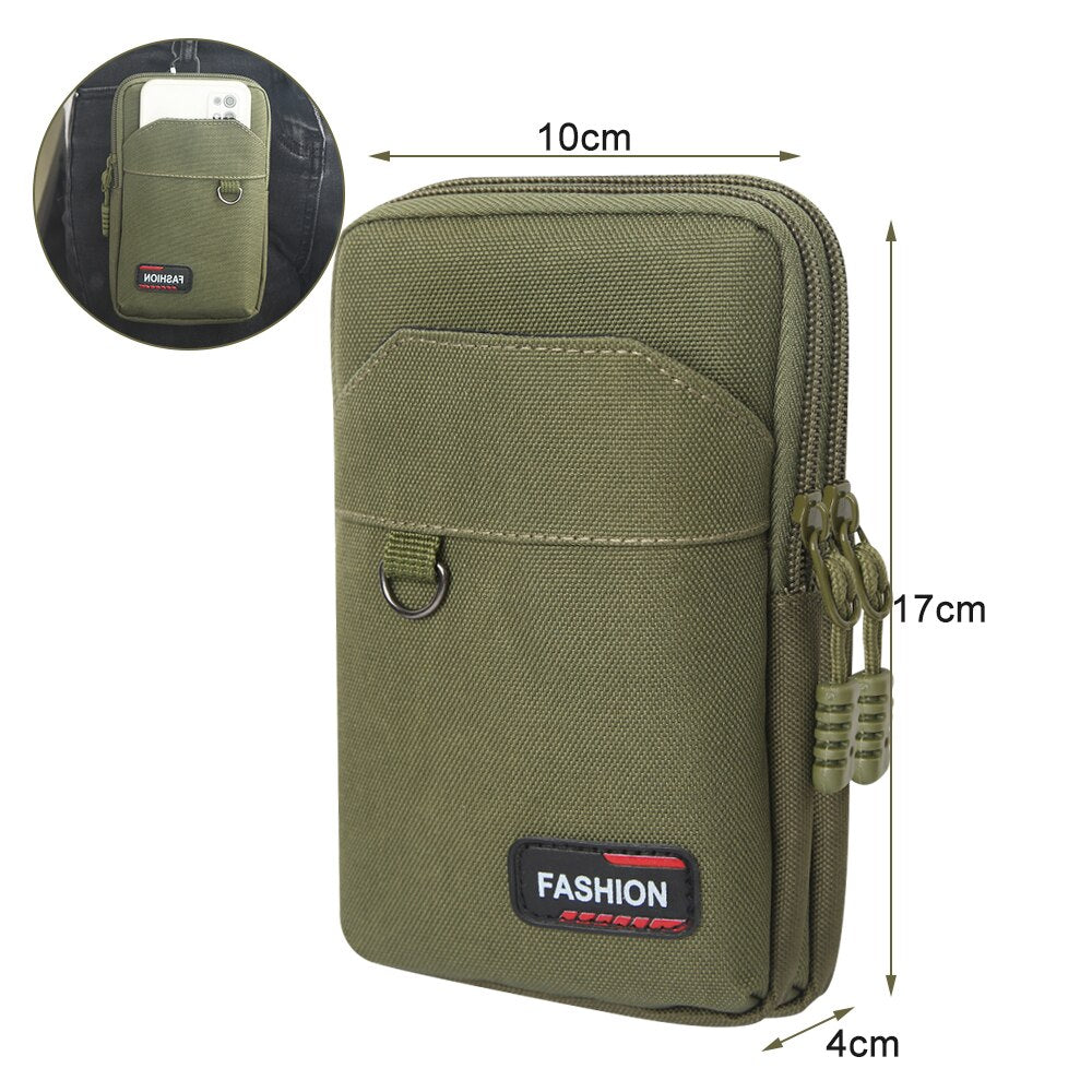 Nylon Tactical Bag Outdoor Molle Military Waist Cycling Men Phone Pouch Camping Hunting