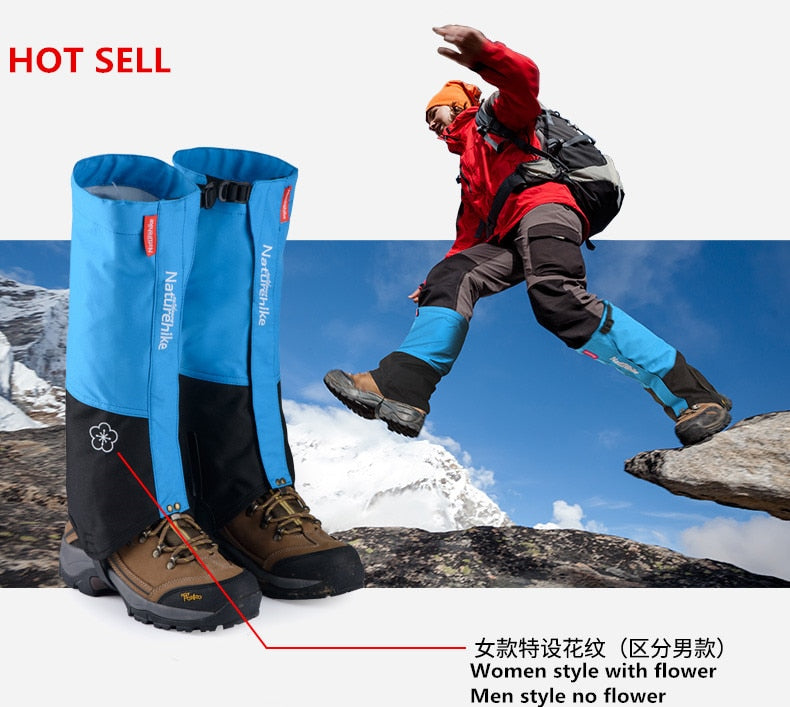 Naturehike outdoor Hiking Trekking Gaiters shoes cover Camping climbing skiing Waterproof boots