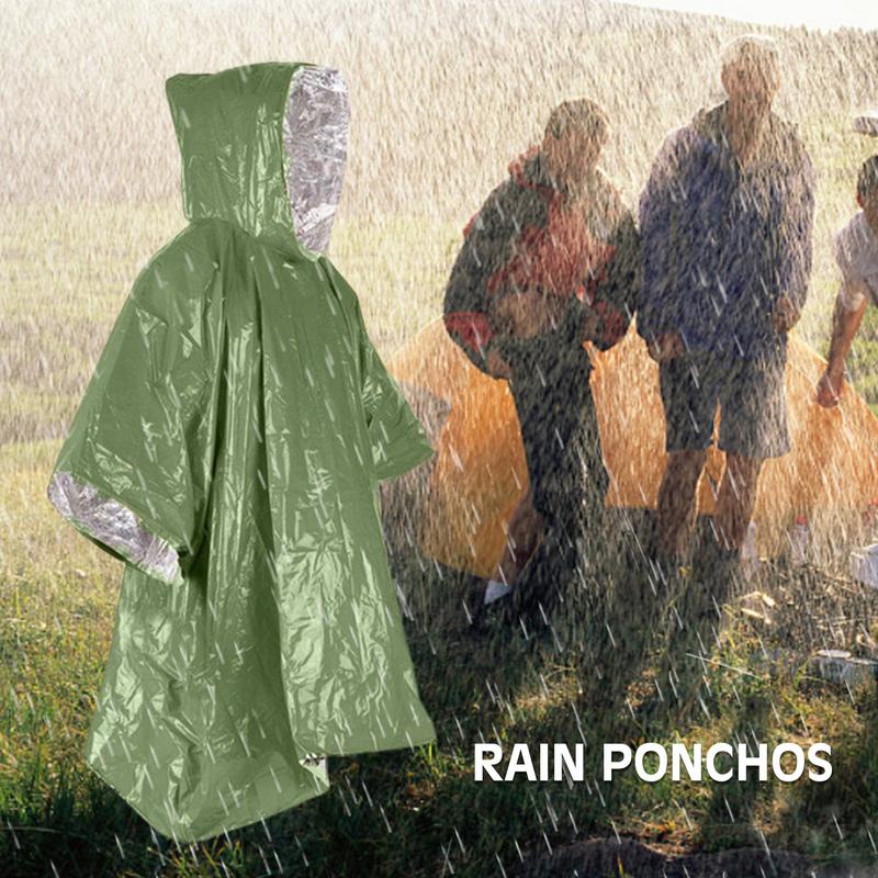 Water Proof Raincoat Aluminum Film Disposable Poncho Cold Insulation Rainwear Equipment