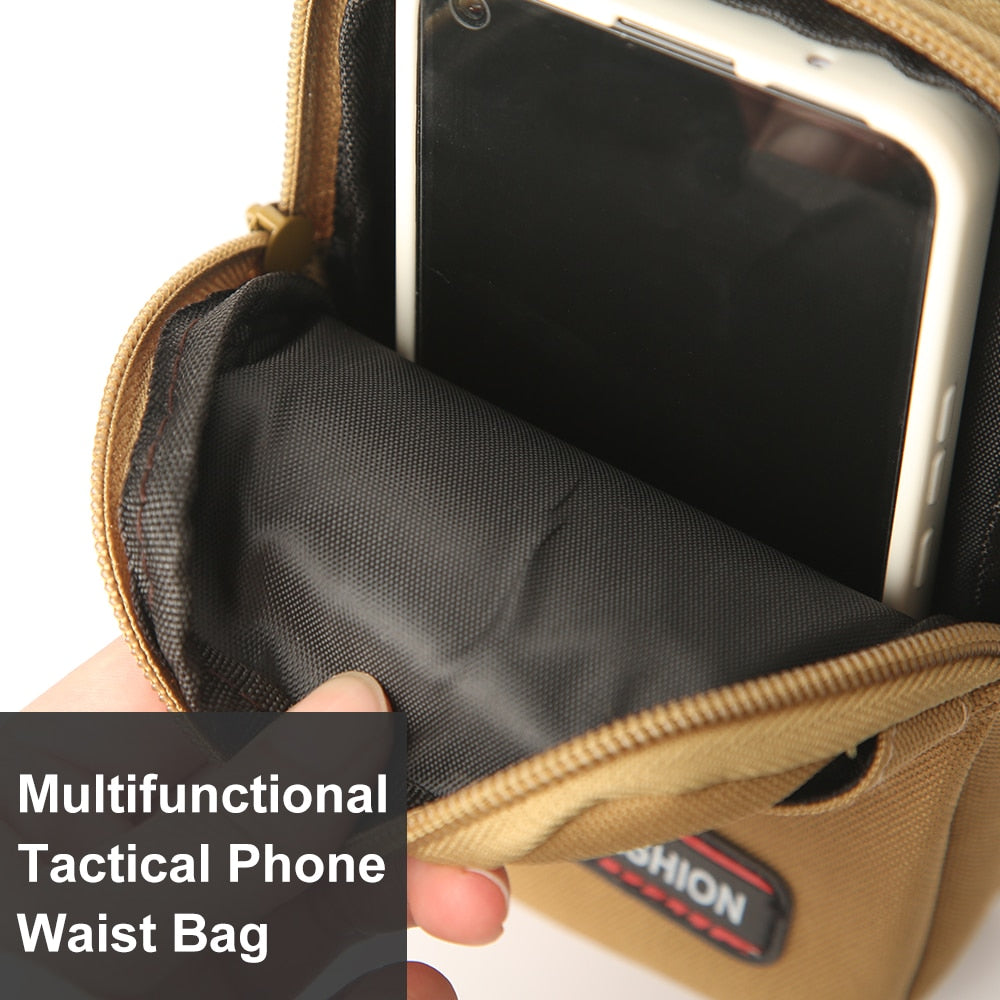 Nylon Tactical Bag Outdoor Molle Military Waist Fanny Pack Men Phone Pouch Camping Gear Purses