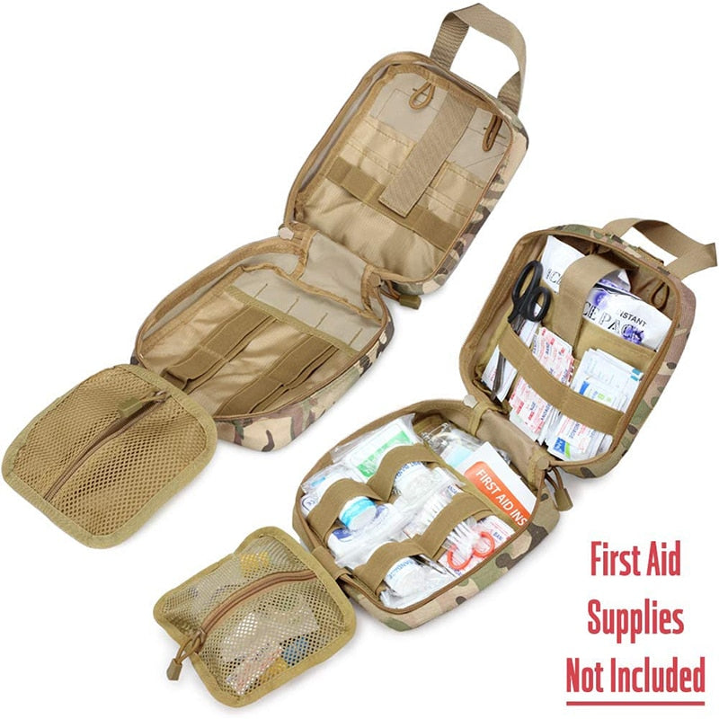 Outdoor First Aid Kit Tactical Molle Medical Bag Military EDC Waist Pack Hunting Camping Bag