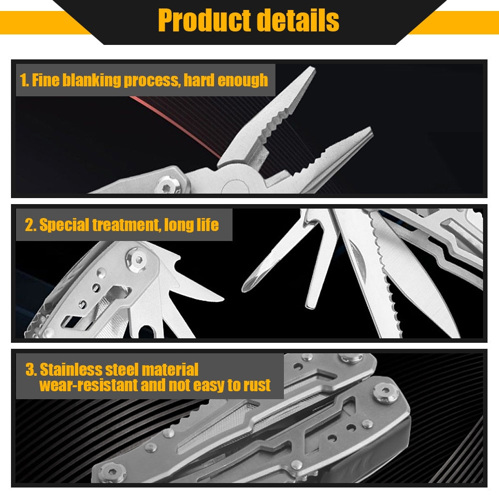 Folding Pliers Multi Pocket Knife Mini Portable Fold Outdoor Tactical Hunting Survival Tools