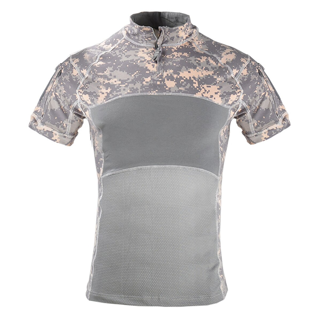 T-Shirts Men Sport Outdoor Military Tee Quick Dry Short Sleeve Shirt Hiking Hunting Army