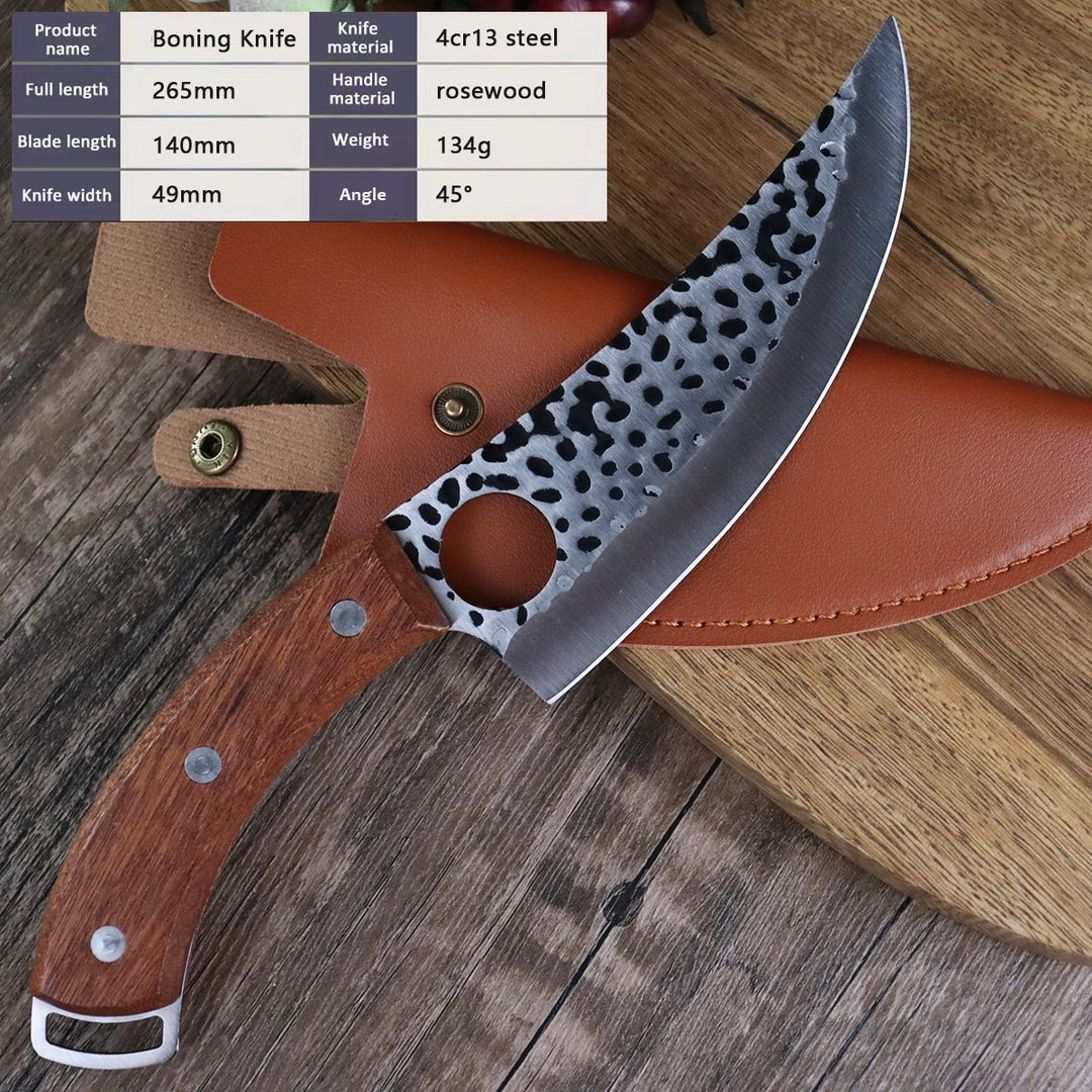 5.5" Kitchen Knife Professional Boning Knife Handmade  Forged Stainless Steel Outdoor Hunting