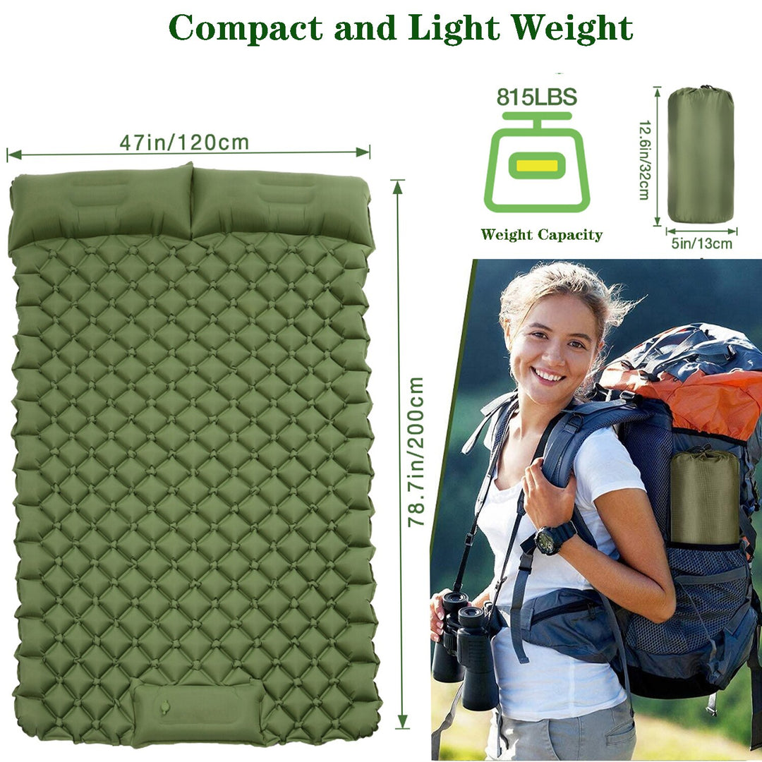 Outdoor Camping Sleeping Pad Air Matt Ultralight Inflatable Mattress Camp Bed Picnic Blanket