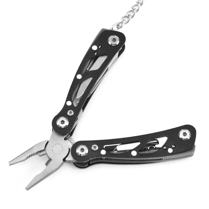 Portable Mini Multitool 420 Stainless Steel Multitool Pliers Knife Screwdriver for Outdoor