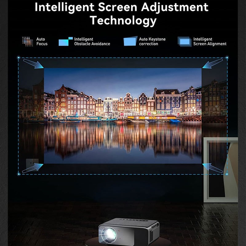 Smartldea Native 1080p Smart Projector Auto Focus Android9.0 5G WIFI BT5.1 Home Theater