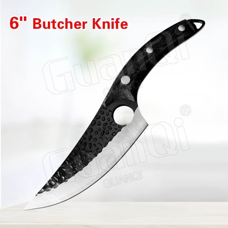 Fish Filleting Knife Stainless Steel Boning Handmade Kitchen Meat Cleaver Camping Cutter Chef Knives