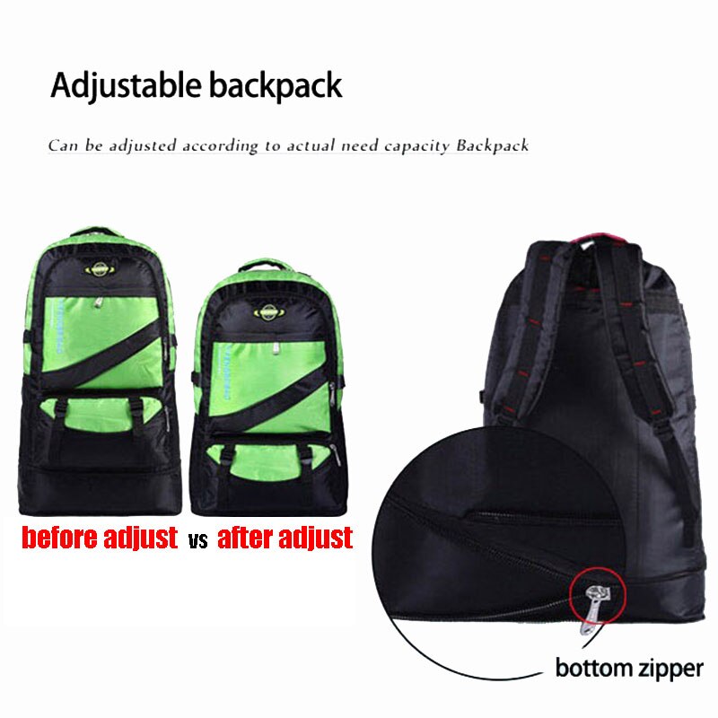 60L Waterproof Men Nylon Backpack Travel Pack Sports Pack Outdoor Mountaineering Hiking Climbing