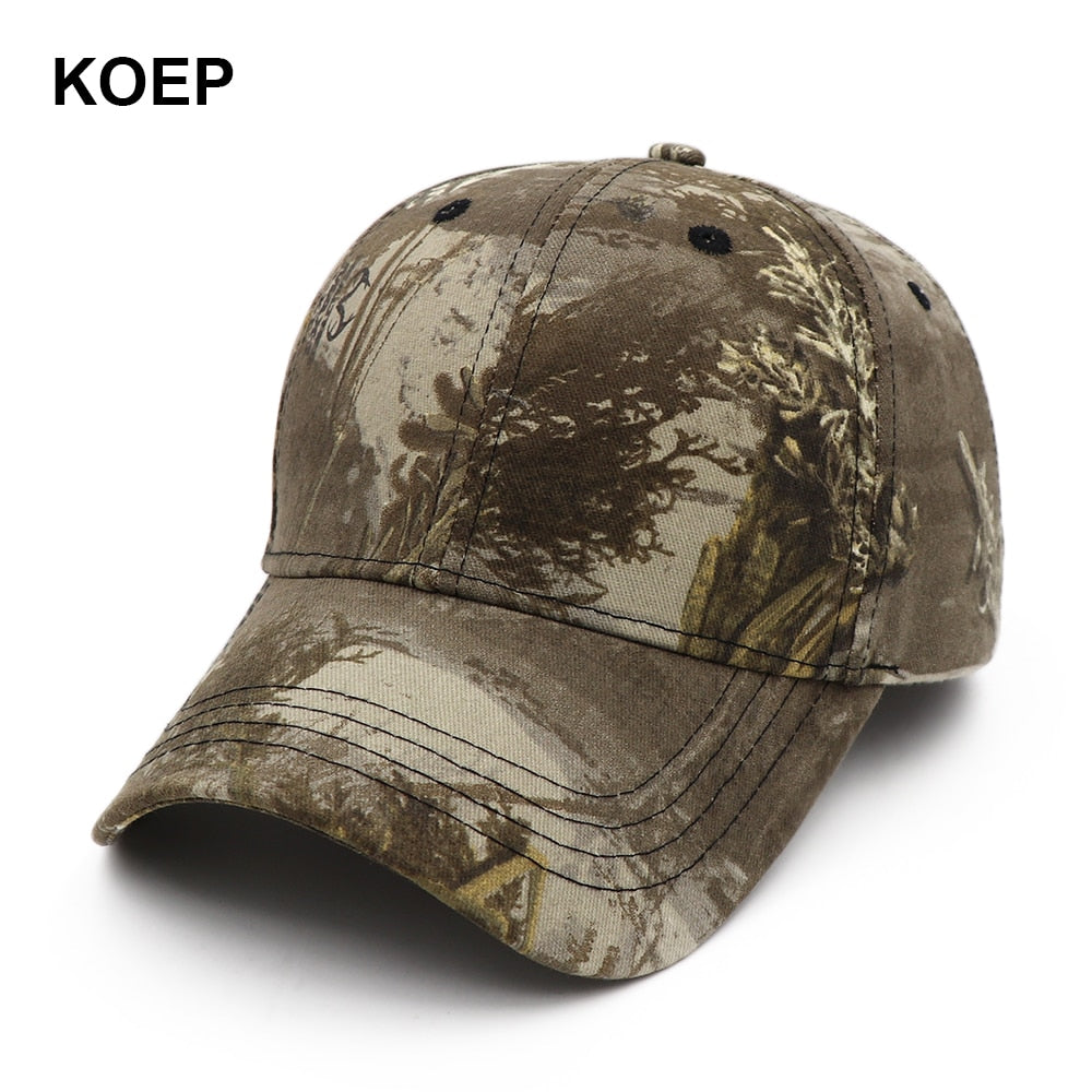 KOEP New Camo Baseball Cap Fishing Men Outdoor Hunting Camouflage Jungle Hat Airsoft Tactical